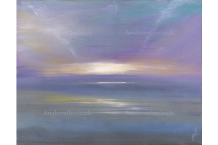 Blue Jet Stream Original Oil Painting