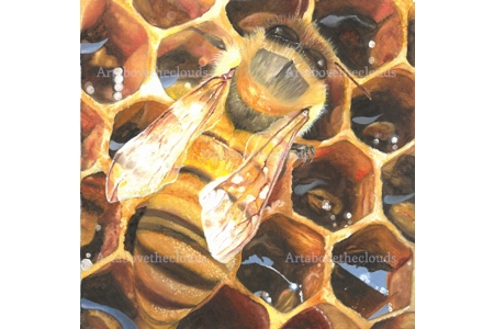 Card Kind words are like honey panel 1