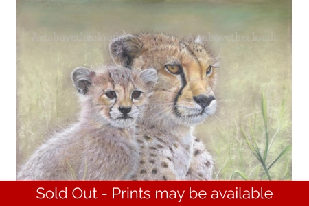 Watch With Mother Original Pastel Painting Watch With Mother Original Pastel Painting