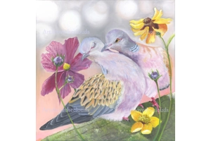 Turtledoves Original Oil Pai..