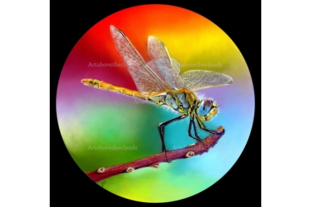 A Golden Flash of Light.  Original Pastel Painting -