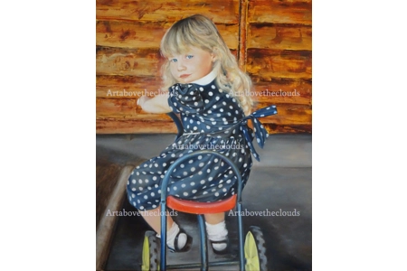 "Where Now  Blue Eyes?". Original Oil Painting