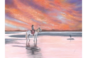 The Egret Original Pastel