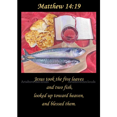 Matthew 14:19 poster