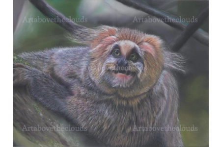 Little Clown Face.  Original Pastel Painting