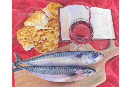 He Blessed Them Original Oil Painting