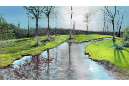 New Forest View.. Original Pastel Painting