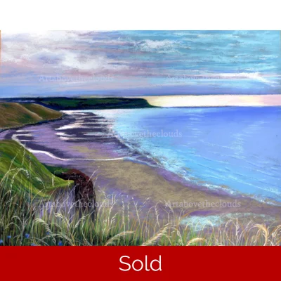 Sandsend Original Pastel Painting