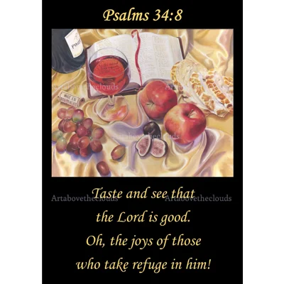 Psalms 34:8 Poster