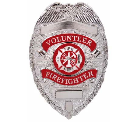 Volunteer FF Badge - Silver