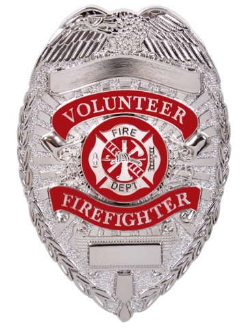 Volunteer FF Badge - Silver