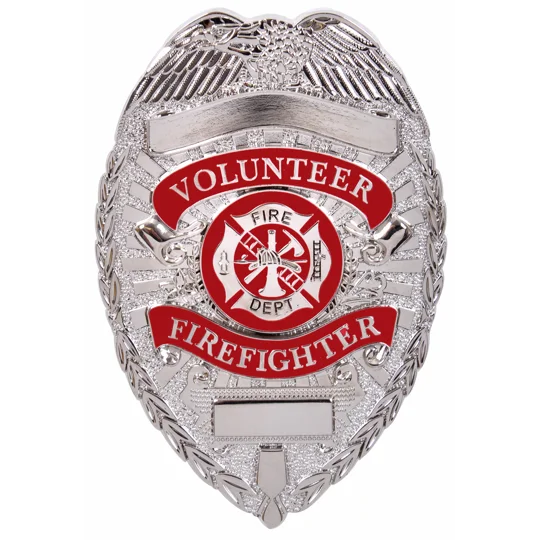 Volunteer FF Badge - Silver