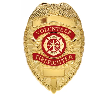 Volunteer FF Badge - Gold