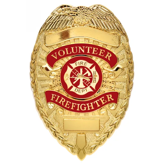 Volunteer FF Badge - Gold