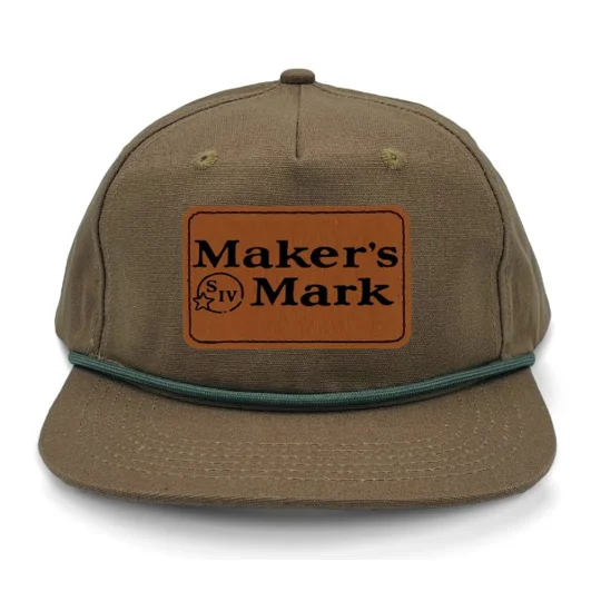 Whiskey Leather Patch Hat