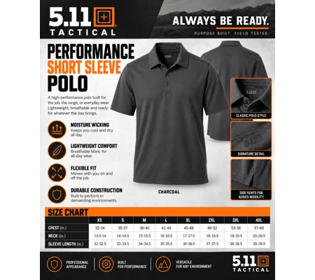 LCES FT 5.11 POLO MENS
