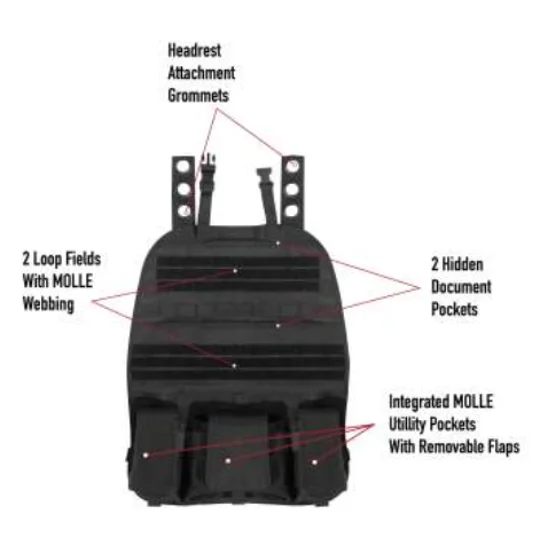 Tactical Molle car seat panel