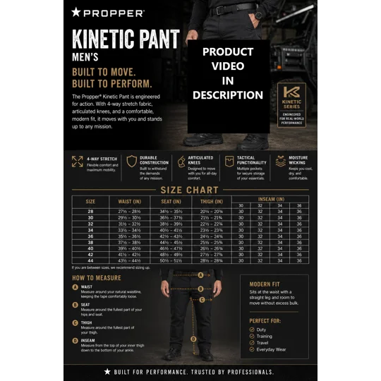 GCES MENS PROPPER KINETIC PANT