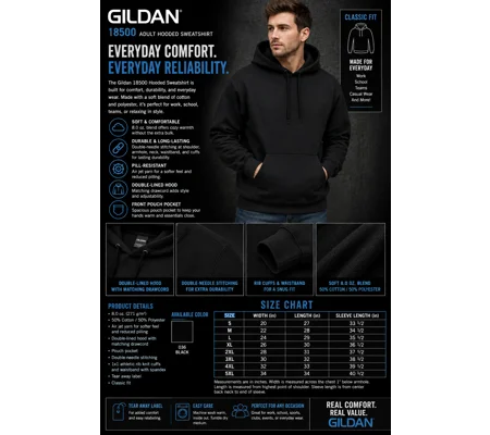JONES-LENOIR GILDAN HOOD
