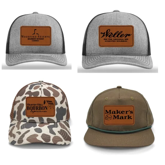 Whiskey Leather Patch Hat