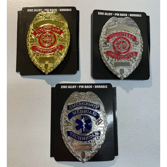 Volunteer FF Badge - Gold