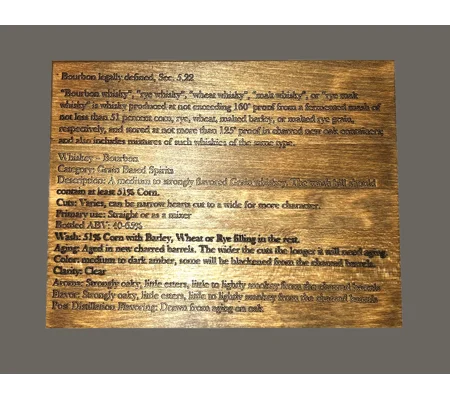 Bourbon Defined Engraved Display