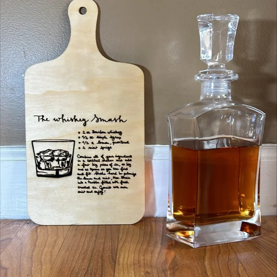 Whiskey Smash Display Cutting Board