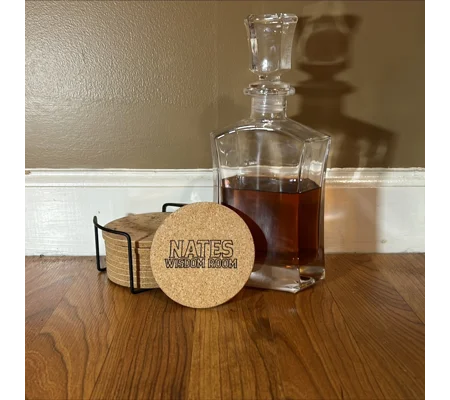 8pk cork coaster set