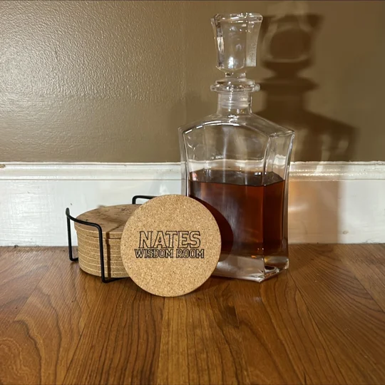 8pk cork coaster set