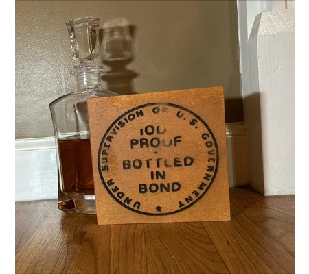 Bottled in Bond Engraved display