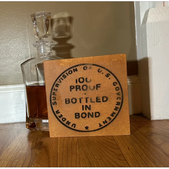 Bottled in Bond Engraved display