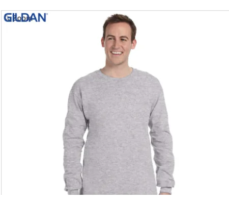 Officer Gildan Ultra Gray Long Sleeve-Employee Only