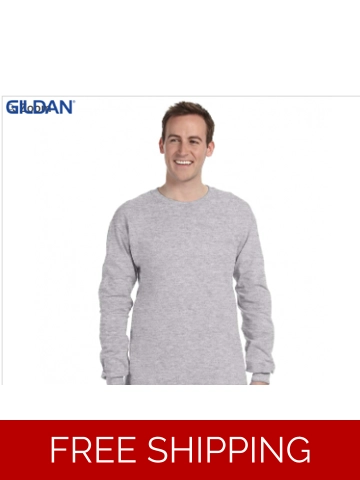 Officer Gildan Ultra Gray Long Sleeve-Employee Only