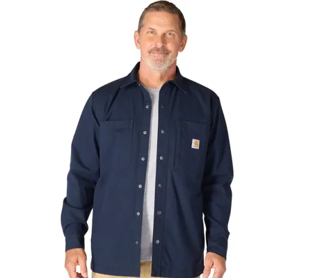 Carhartt Rugged Flex® Relaxed Fit Canvas Fleece-Lined Snap-Front Shirt Jac-Employee Only