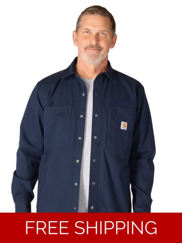 Carhartt Rugged Flex® Relaxed Fit Canvas Fleece-Lined Snap-Front Shirt Jac-Employee Only