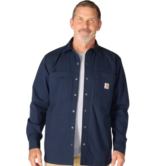 Carhartt Rugged Flex® Relaxed Fit Canvas Fleece-Lined Snap-Front Shirt Jac-Employee Only