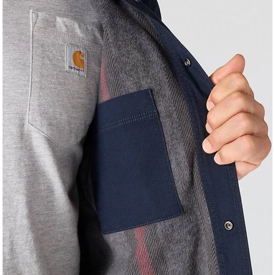 Carhartt Rugged Flex® Relaxed Fit Canvas Fleece-Lined Snap-Front Shirt Jac-Employee Only