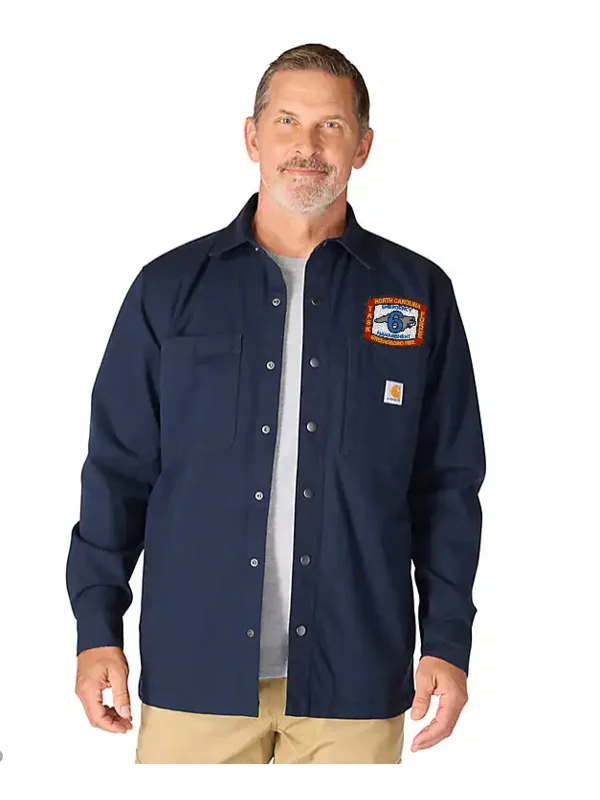 NCTF6 Carhartt Rugged Flex® Relaxed Fit Canvas Fleece-Lined Snap-Front Shirt Jac