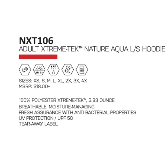 NCTF10 NXT106 Adult Nature XT Long Sleeve Hood
