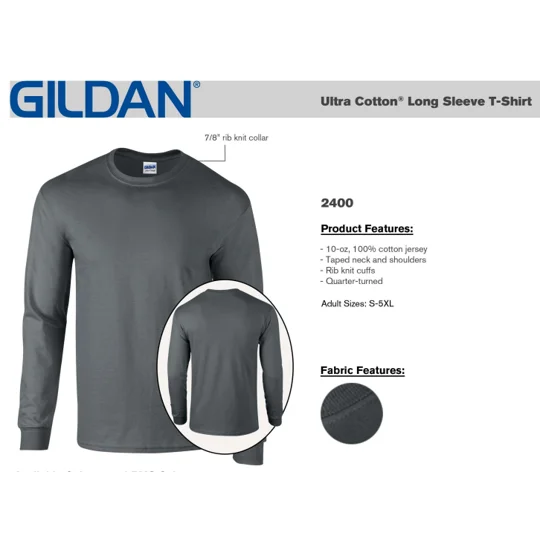 Gildan Ultra Navy Long Sleeve-Employee Only