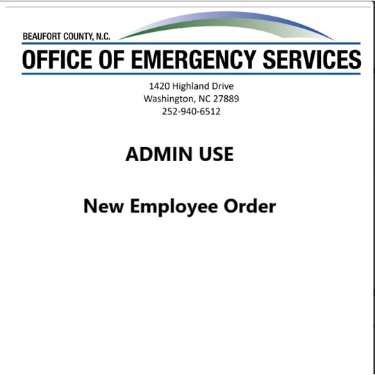 New Employee - Admin use