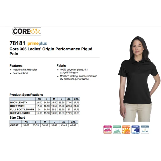 NCPA Core365 Polo Womens