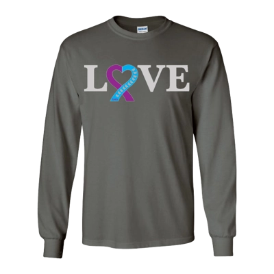 LOVE_Long Sleeve_Silver Text