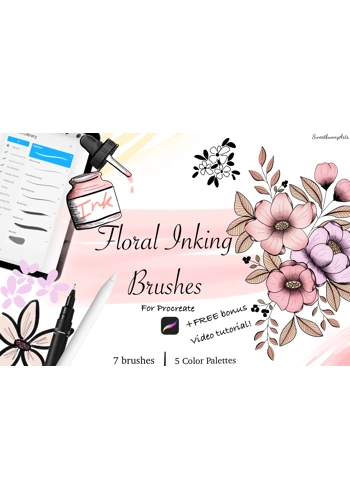 Procreate Floral Inking Brushes
