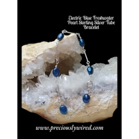 Pearl Electric-Blue Tube Link Ste..