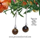 Tigers Eye Plain Sterling Drop Earrings