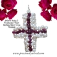 Ruby Pearl Sterling Silver Cross OOAK Pendant