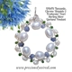 Tanzanite Diopside Pearl Sterling Silver Garland..