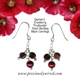 Garnet & Cranberry Pearl Sterling Silver Drop Ea..