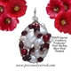 Garnet Cranberry Pearl Sterling Silver Oval OOAK..